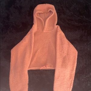 Crop top orange sweater/hoodie